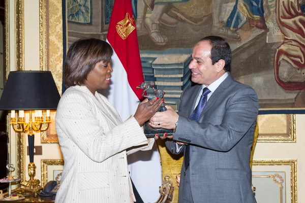 المدير التنفيذي لبرنامج الأغذية العالمي تلتقي الرئيس المصري عبد الفتاح السيسي في روما