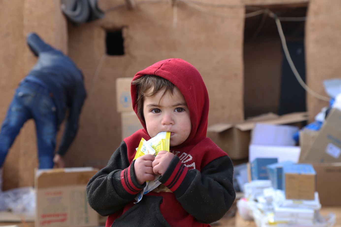 منذ بداية الأزمة السورية، قدمت الحكومة الألمانية مساهمات لبرنامج الأغذية العالمي بلغت حوالي ملياري يورو لتوفير المساعدات الغذائية بالإضافة إلى الخدمات اللوجستية. صورة: برنامج الأغذية العالمي