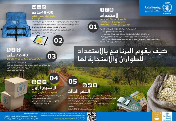 كيف يقوم البرنامج بالاستعداد لحالات الطوارئ والاستجابة لها