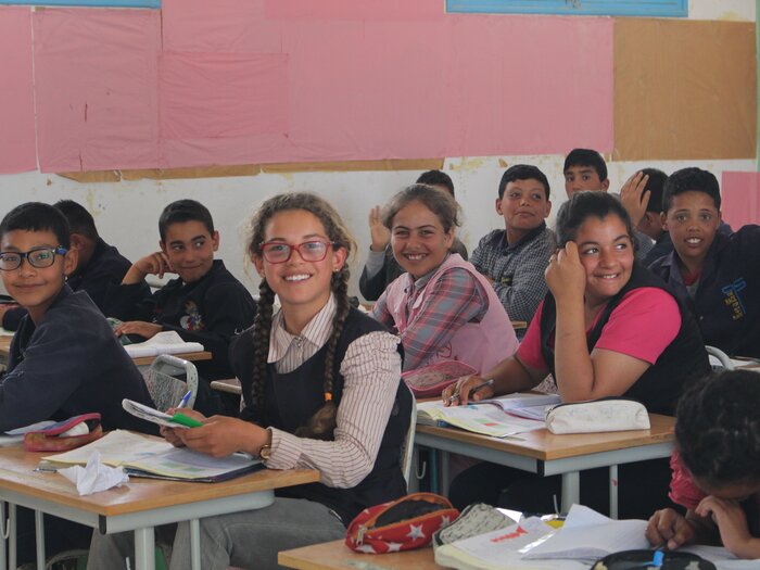 أطفال في مدرسة في محافظة سيليانا 