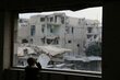 a destroyed area in Syria 