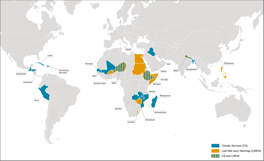 Map of WLD programmes in the world 