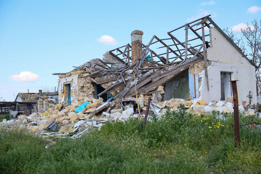 A destroyed home in Ukraine's southern Mikolaiv region. Photo: WFP/Anastasiia Honcharuk