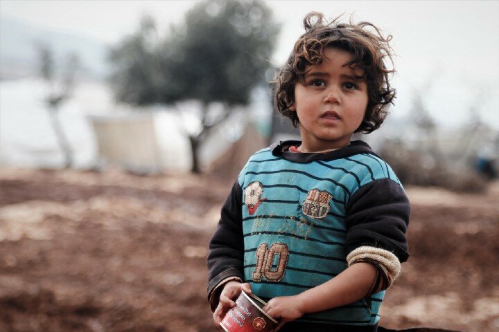 ثمانون بالمائة من النازحين في شمال غرب سوريا من النساء والأطفال. الصورة: برنامج الأغذية العالمي 