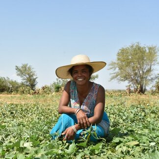 Woman in her field